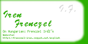 iren frenczel business card